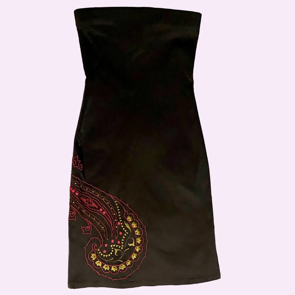 Tessuto vintage strapless LBD size 2